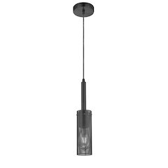 1 Light Pendant in Matte Black
