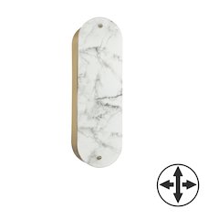 2 Light Wall Sconce in Aged Brass w/ Faux Alabaster Acrylic