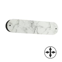 2 Light Wall Sconce in Matte Black w/ Faux Alabaster Acrylic