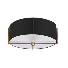 3LT Incandescent Semi-Flush Mount, AGB, BK Shade