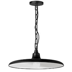 1 Light Incandescent Pendant Matte Black