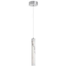 10W Pendant in Polished Chrome w/ Alabaster Diffuser