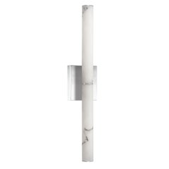 20W Polished Chrome Wall Sconce w/ Alabaster Diffuser