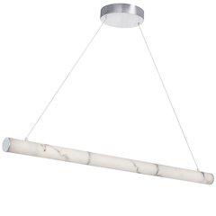 30W Polished Chrome Horizontal Pendant w/ Alabaster Diffuser