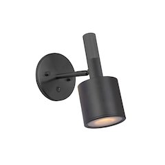 1 Light Wall Satin Chrome Matte Black with Frosted Diffuser