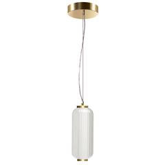10W Pendant, AGB, CLR Fluted Glass