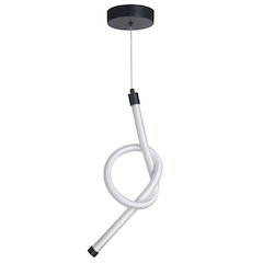 10W Pendant in Matte Black w/ White Silicone Diffuser