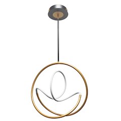 27W Pendant Gold & Matte Black