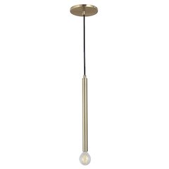 1 Light Incandescent Pendant Aged Brass
