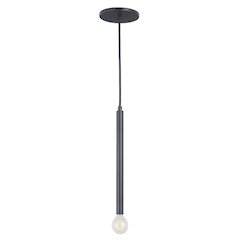 1 Light Incandescent Pendant Matte Black