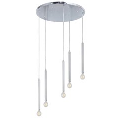 5 Light Pendant in Polished Chrome