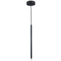 3W Pendant Matte Black with Frosted Acrylic Diffuser