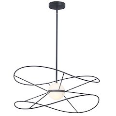 20W Pendant Matte Black with White Acrylic Diffusers