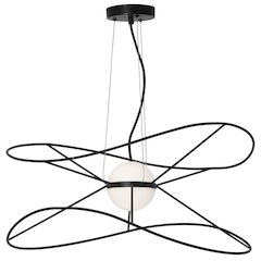 20W Pendant Matte Black with White Acrylic Diffusers