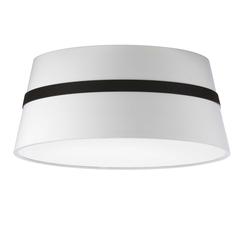 3LT Semi-Flush Mount,  MB, WH Shade