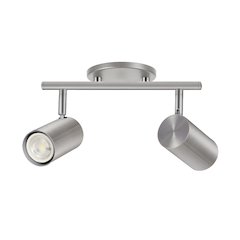 2 Light Track Light in Satin Chrome