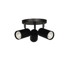 3 Light Spot Light in Matte Black