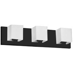 3LT Halogen Vanity, MB, WH Glass