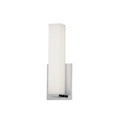 12W Wall Sconce, PC, WH Glass