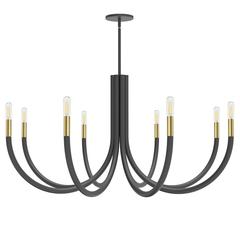 8LT Incandescent Chandelier, MB & AGB