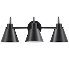 3 Light Vanity in Matte Black