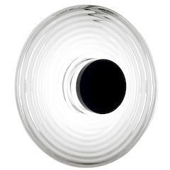 12W Wall Sconce Matte Black with Clear Rippled Glass