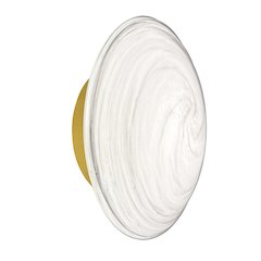 5W Wall Sconce in Aged Brass w/ Swirl Glass