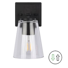 1 Light Wall Sconce in Matte Black