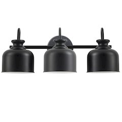 3 Light Vanity in Matte Black