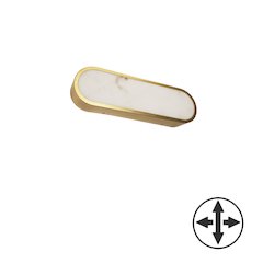 20W Wall Sconce in Aged Brass w/ Alabaster Diffuser