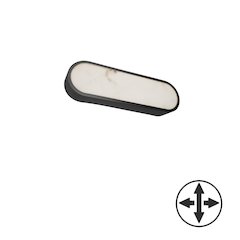 20W Wall Sconce in Matte Black w/ Alabaster Diffuser