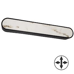 40W Wall Sconce in Matte Black w/ Alabaster Diffuser