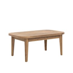 Brown Wood Outdoor Coffee Table, Patio Coffee Tables for Outside Use