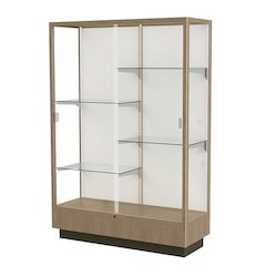Heritage  48"W x 70"H x 18"D  Floor Case, Mirror Back, Hardwood Natural Maple Finish