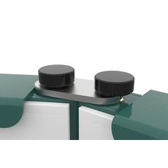 Ghent Pointe Magnetic Mobile Glassboard, Beige Painted Glass w/ Silver Frame, 77" H X 36" W