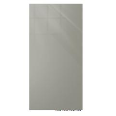Ghent Aria 5'H x 4'W Magnetic Glass White Board, Gray Surface, Vertical, 4 Rare Earth Magnets, 4 Markers and Eraser
