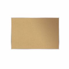 Natural Cork Bulletin Board, Satin Aluminum Frame, 4'H x 7' 4"W