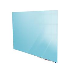 Ghent Aria Low Profile Magnetic Glass Whiteboard, 4'H x 10'W, Blue