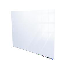 Ghent Aria 4'H x 6'W Magnetic Glass White Board, White Surface, Horizontal, 4 Rare Earth Magnets, 4 Markers and Eraser