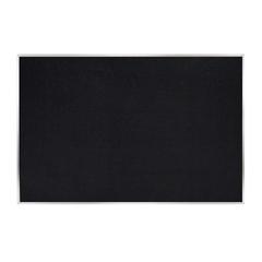 Recycled Bulletin Board, Satin Aluminum Frame, 4'H x 7' 4"W, Black