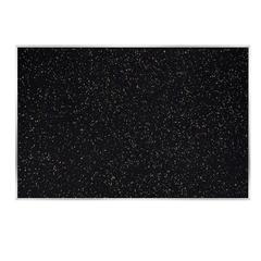 Recycled Bulletin Board, Satin Aluminum Frame, 4'H x 7' 4"W, Tan Speckled