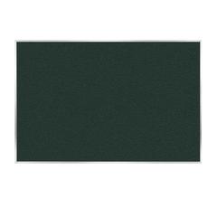 Vinyl Bulletin Board, Satin Aluminum Frame, 4'H x 7' 4"W, Ebony