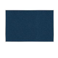 Vinyl Bulletin Board, Satin Aluminum Frame, 4'H x 7' 4"W, Navy