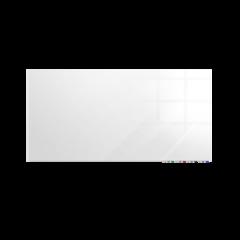 Ghent Aria 4'H x 6'W Magnetic Glass White Board, Gray Surface, Horizontal, 4 Rare Earth Magnets, 4 Markers and Eraser