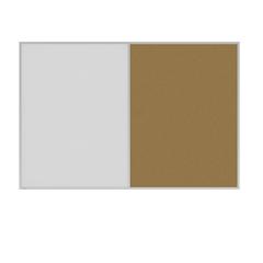 Ghent Aluminum Framed Markerboard and Cork Combo Board 4'H x 6'W
