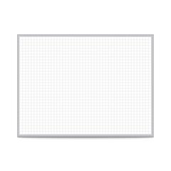 Ghent 1"x1" Grid Magnetic Whiteboard, 4’H x 6’W