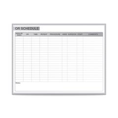 Ghent OR Schedule Magnetic Whiteboard, 3’H x 4’W