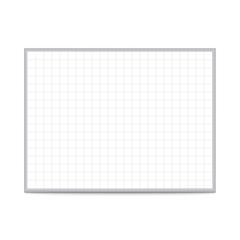 Ghent 2"x2" Grid Magnetic Whiteboard, 4’H x 6’W