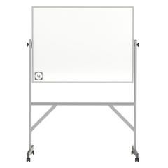 Reversible Magnetic Hygienic Porcelain Whiteboard with Aluminum Frame, 3'H x 4'W