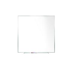 Ghent Magnetic Porcelain Whiteboard with Aluminum Frame, 4'H x 4'W